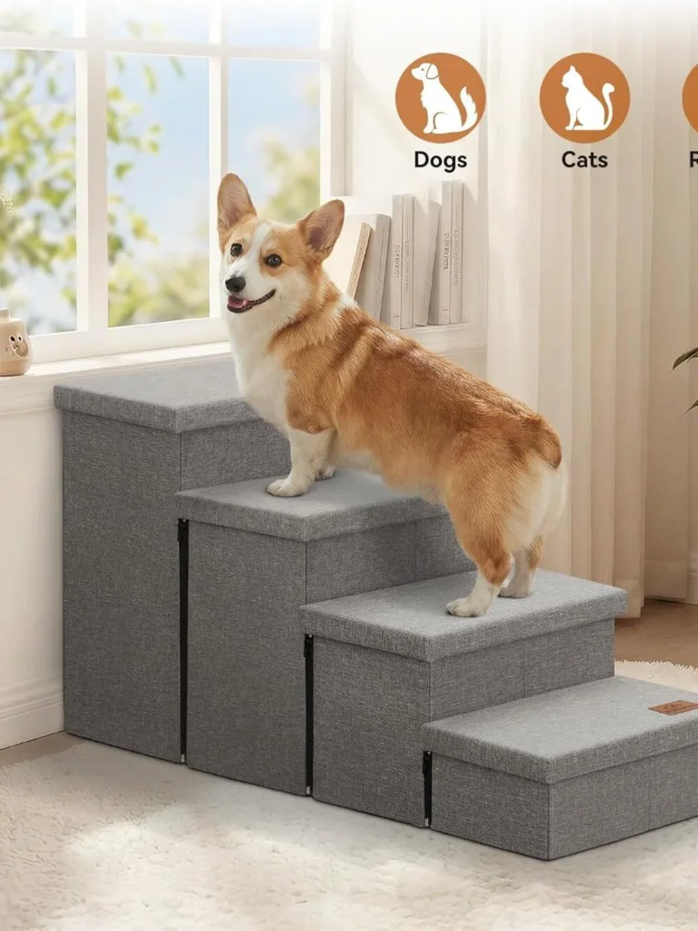 Zerbuger Dog Stairs with Storage 23